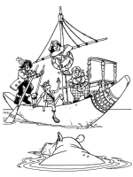 A coloring page of piet piraat
